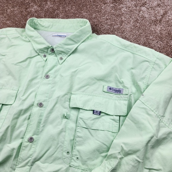 Columbia Sportswear Company Long Sleeve Fishing Shirt 4X 4TF Green Vented - Picture 1 of 6